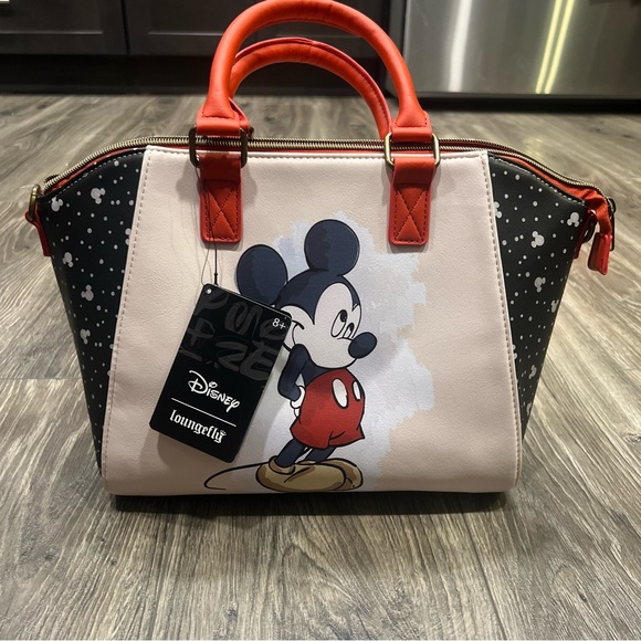 NWT! Loungefly Disney Shy Mickey Mouse Handbag - Picture 1 of 5